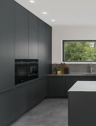 Cuisine grise | Meubles de cuisine gris et bois | SieMatic